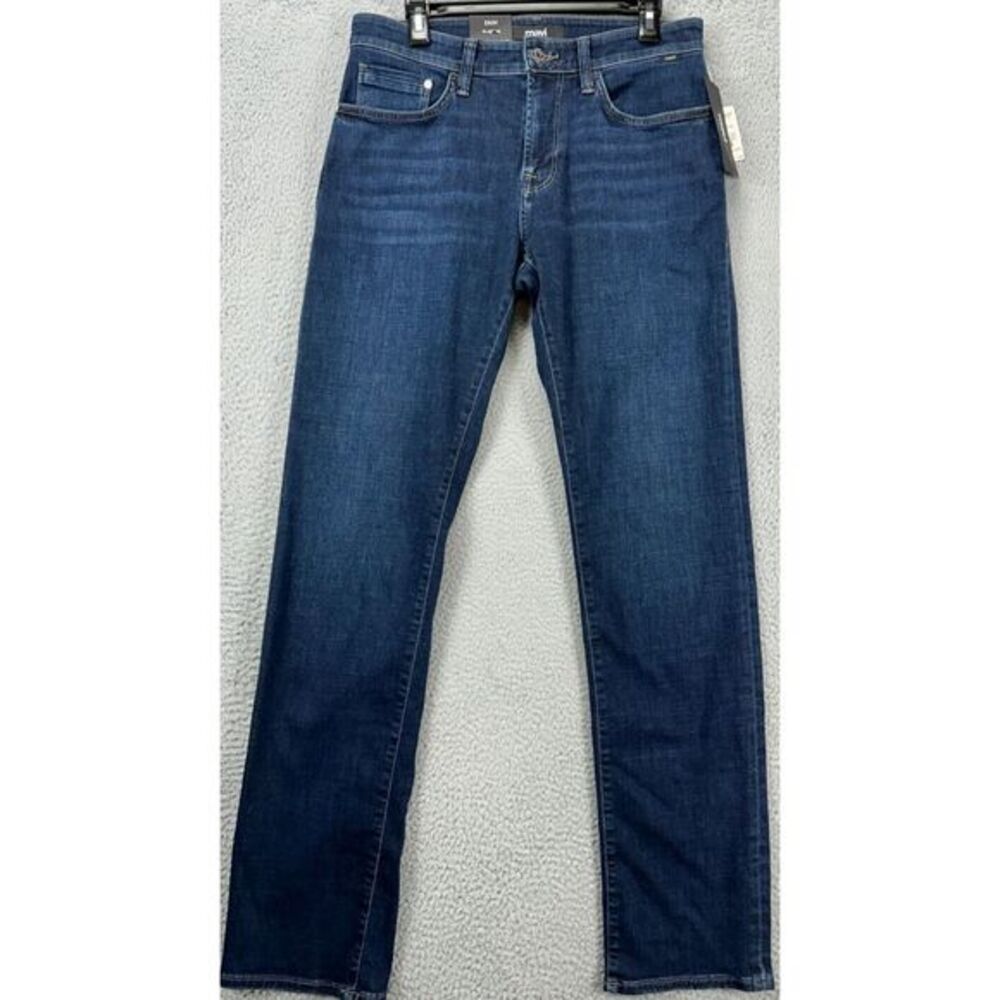 Mavi Jeans Mens 31X34 Zach Blue Dark Used Brushed Feather Straight Leg Denim NEW
